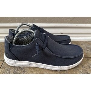 SKECHERS CANVAS Men's Shoes Relaxed Fit  (Navy, SIZE 10.5)